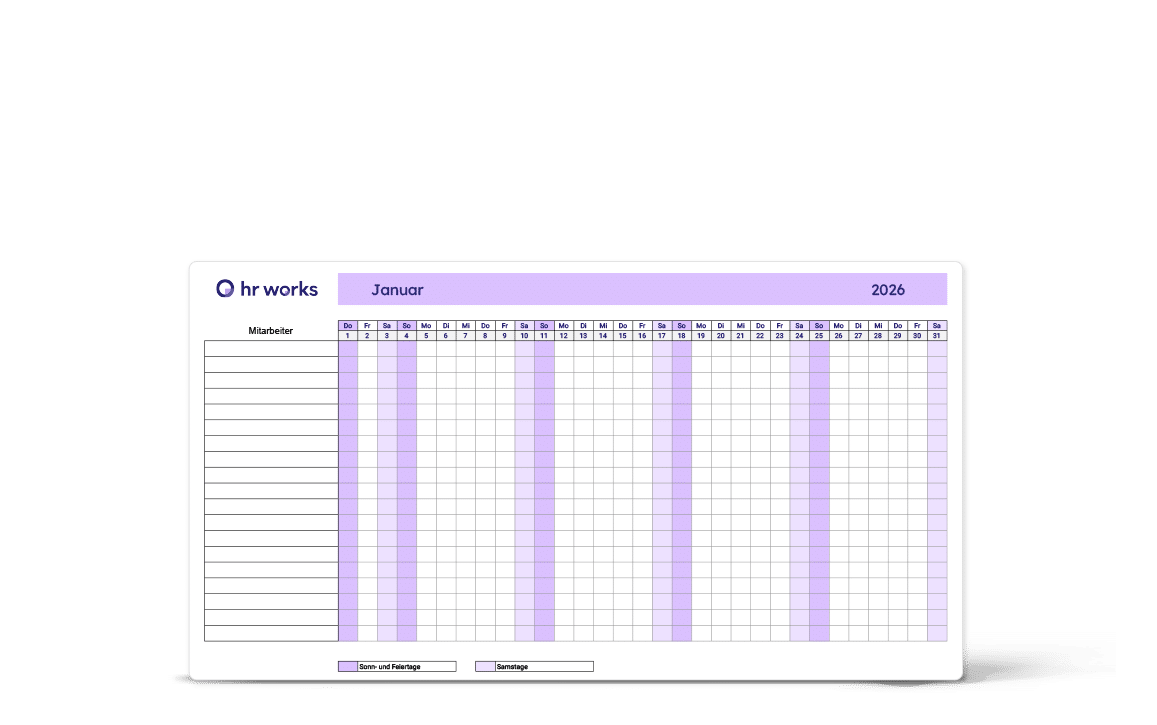 Urlaubsplaner: Kostenlos als Excel & PDF 2026